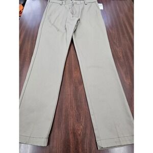 Izod American Chino Khaki Pants Mens 30x30 Slim Fit Flat Front Non-Iron NWT